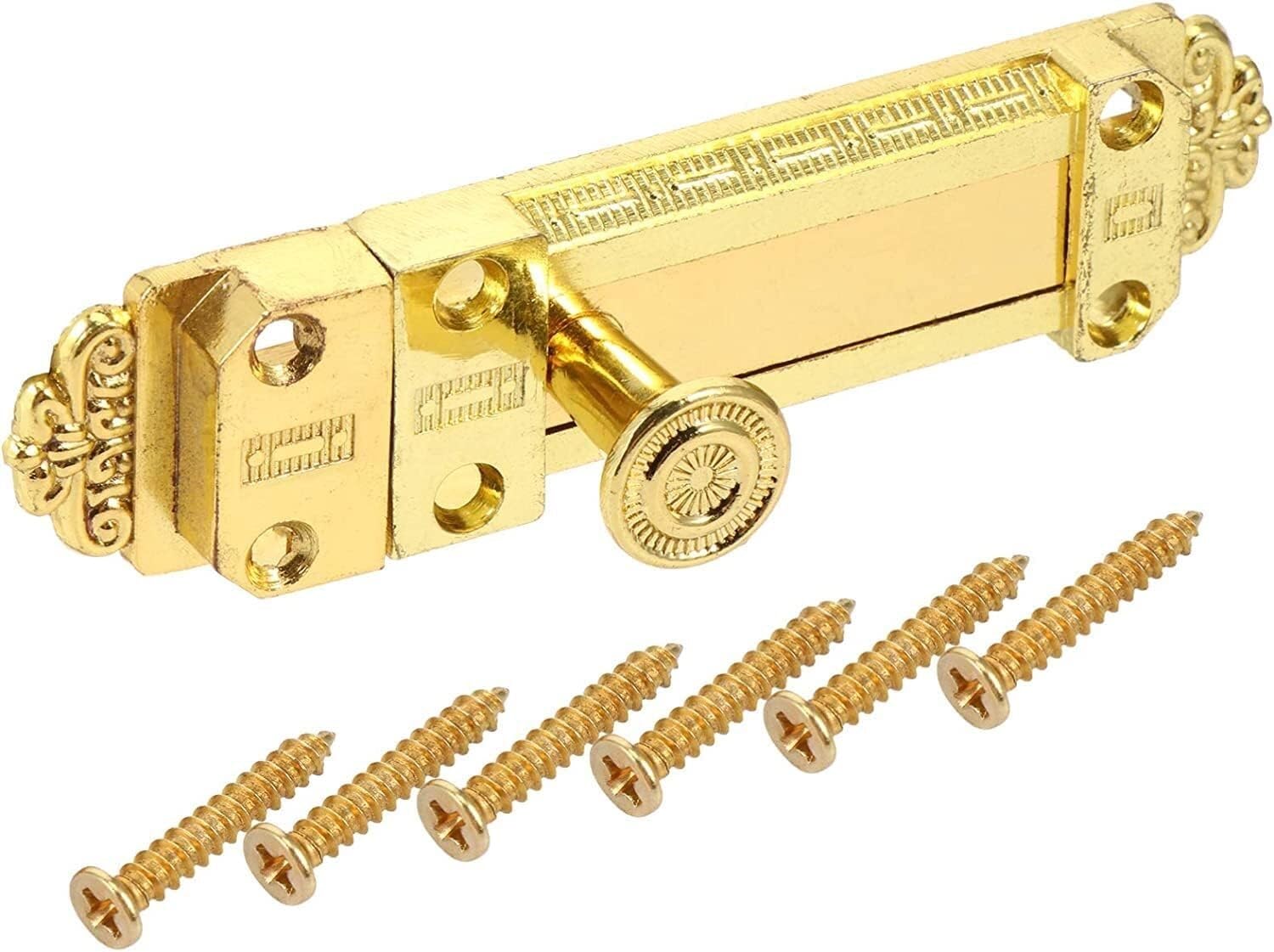 Door Chains, Door Latch Brass Vintage Style Sliding Lock Barrel Bolt for and Window Bar Barn