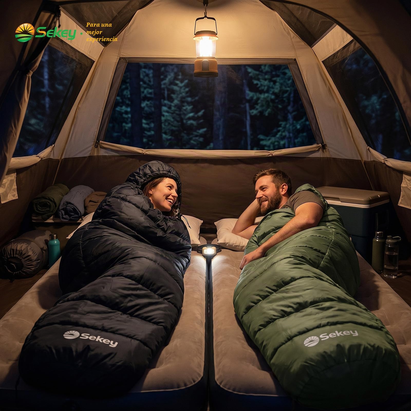 Sekey Saco de Dormir Momia Adulto, 0,9 kg/1,6 kg, Saco Dormir Verano/Invierno, Ultraligero y Compacto, con Cremallera Anti-atrapamiento, Impermeable y Antidesgarros, Camping y Viaje, 220x80x50 cm