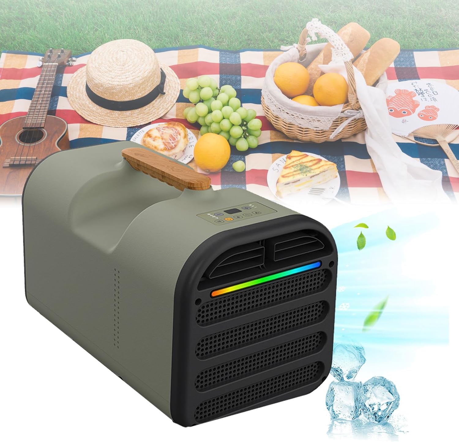 Air Conditioner With Remote Control,Multiple modes Fast Cooling Air Conditioners Dehumidifier, with Ambient Light,Portable Ac For Truck Outdoor/Rvs/Fishing (B)