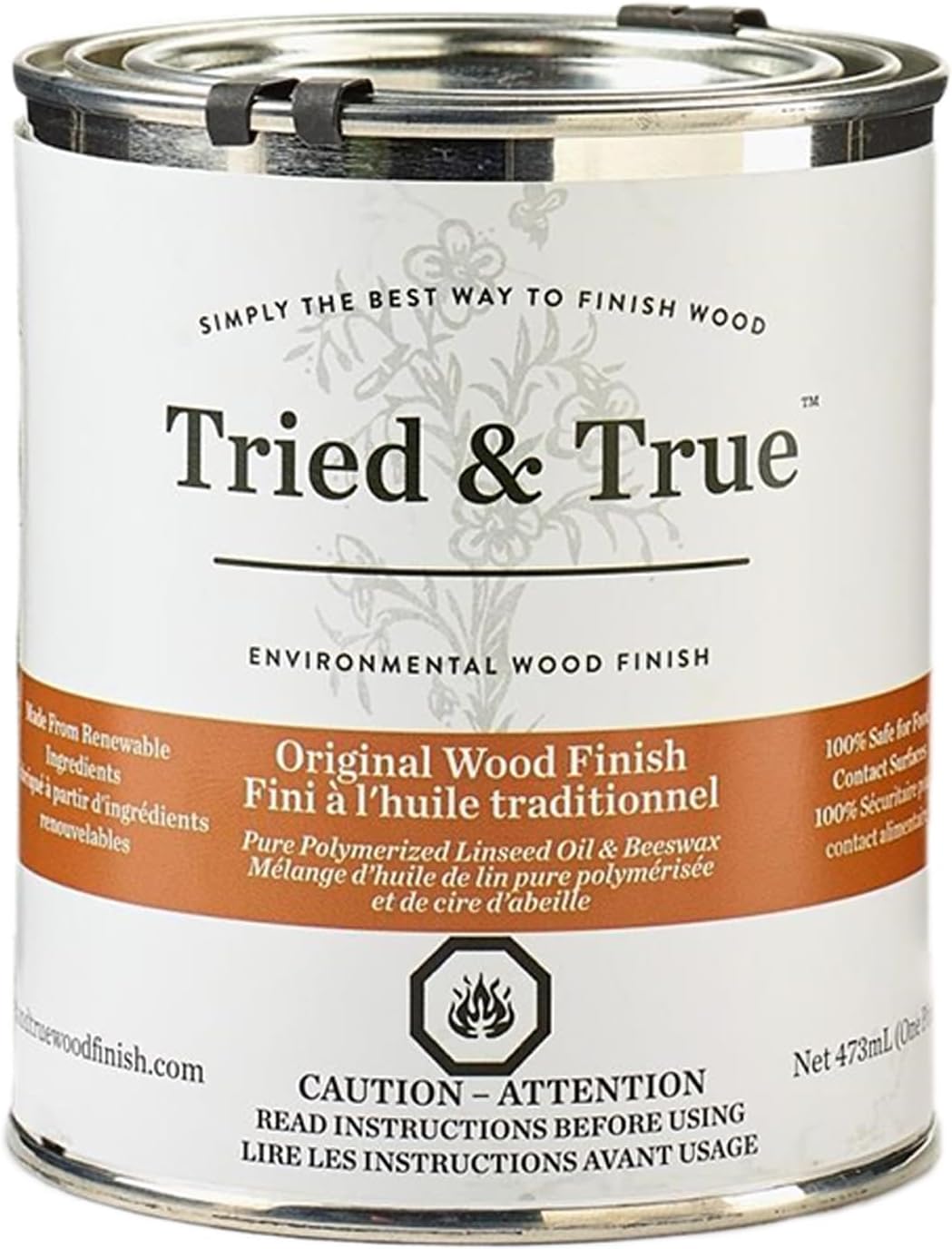 Tried & True Original Wood Finish Pint AllPurpose AllNatural