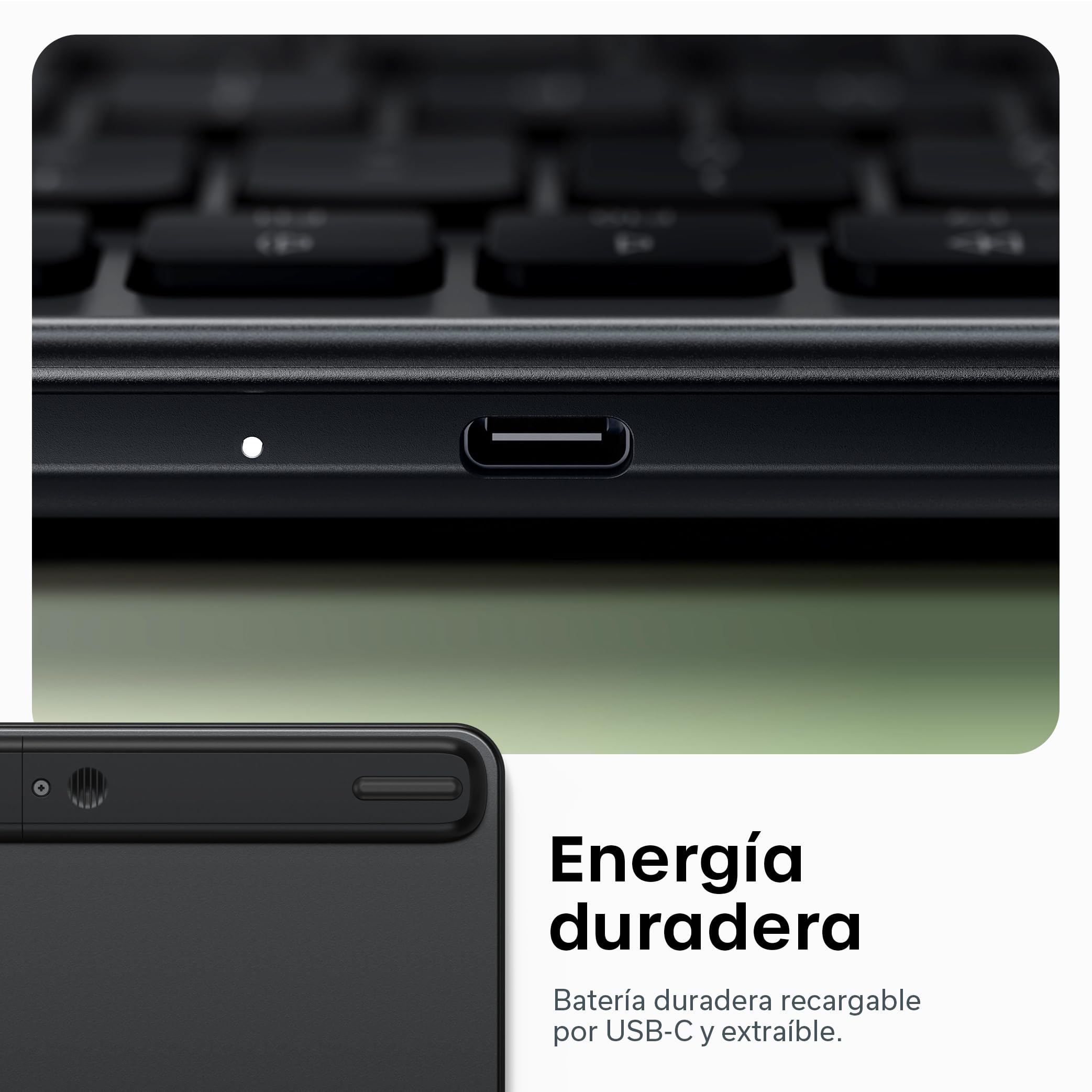 SATECHI Teclado Inalámbrico Slim EX1, Distribución 𝗤𝗪𝗘𝗥𝗧𝗬 𝗨𝗦, Bluetooth Multi-Dispositivo 4 en 1, Conexión 2,4 GHz, Recargable USB-C para Mac, Windows y Android – Negro Espacial