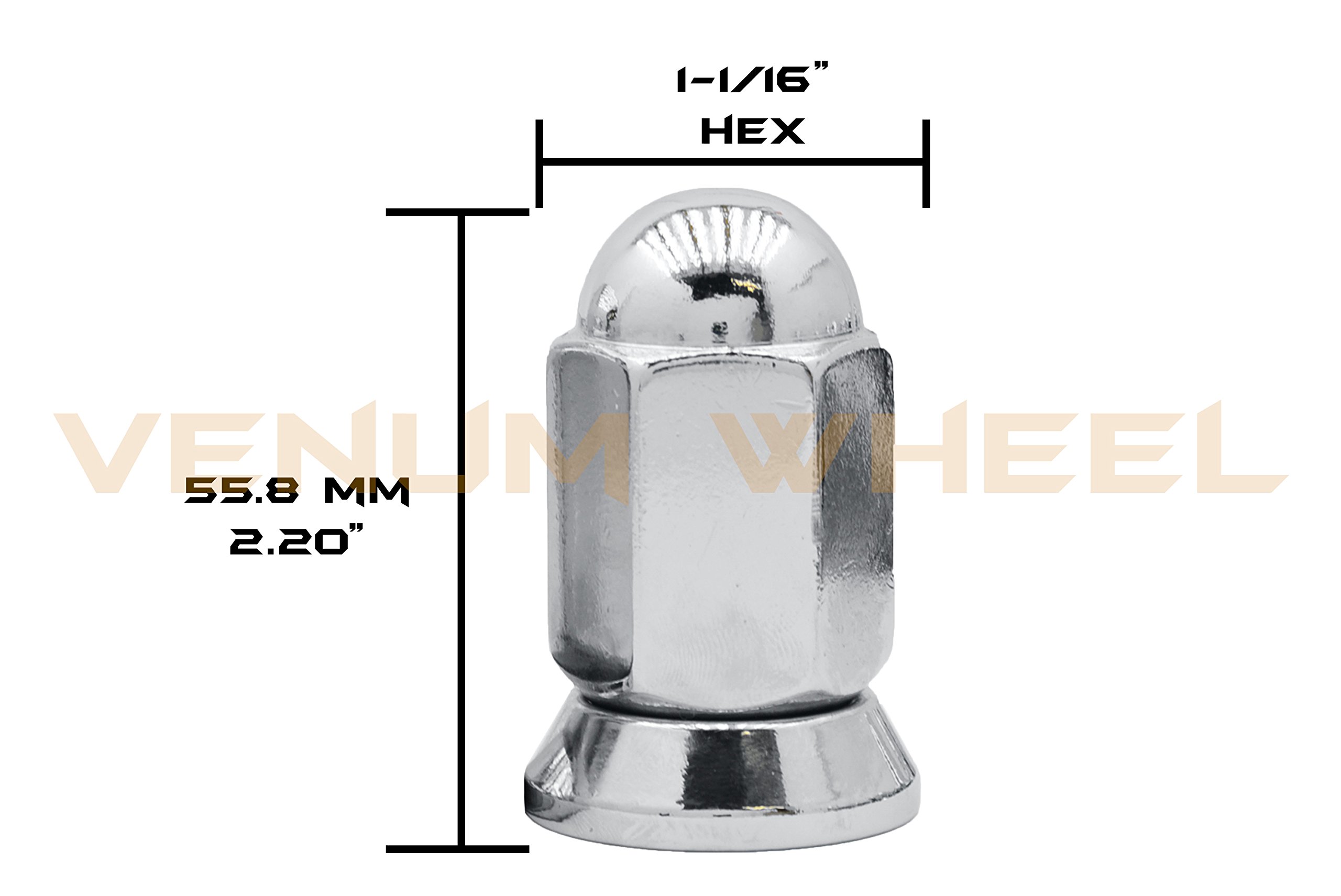 32 Pc Alcoa Style Lug Nuts With Pressed In Washer | 9/16-18 Thread Fits | 1988-1998 Ford F-250 F-350 | 1994-2011 Dodge Ram 2500 3500