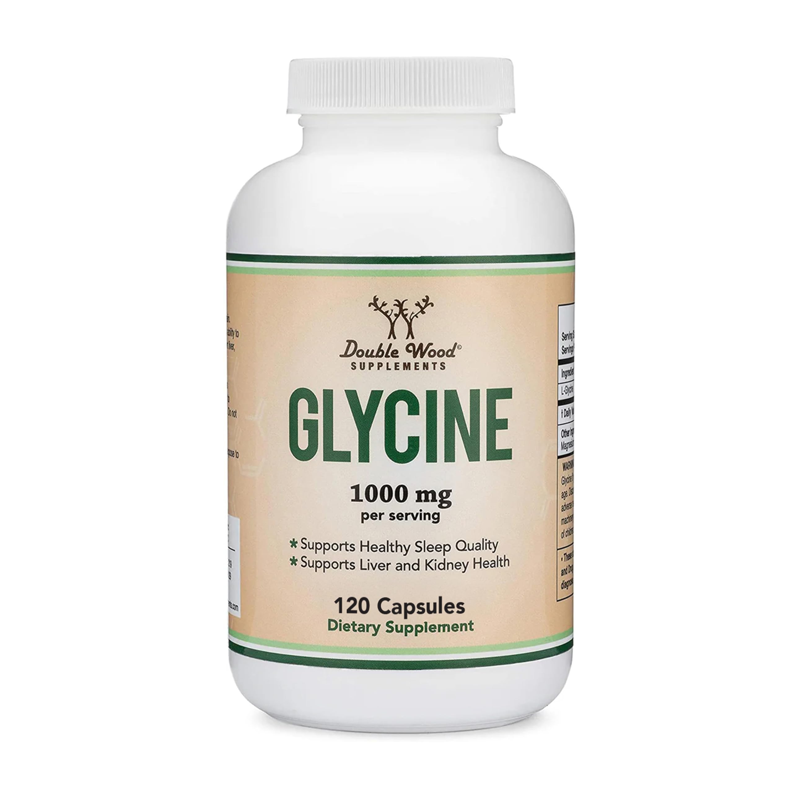 Double Wood Supplements Glycine 1000mg, Amino Acid Supplement, 300 Capsules — Amazon image 7