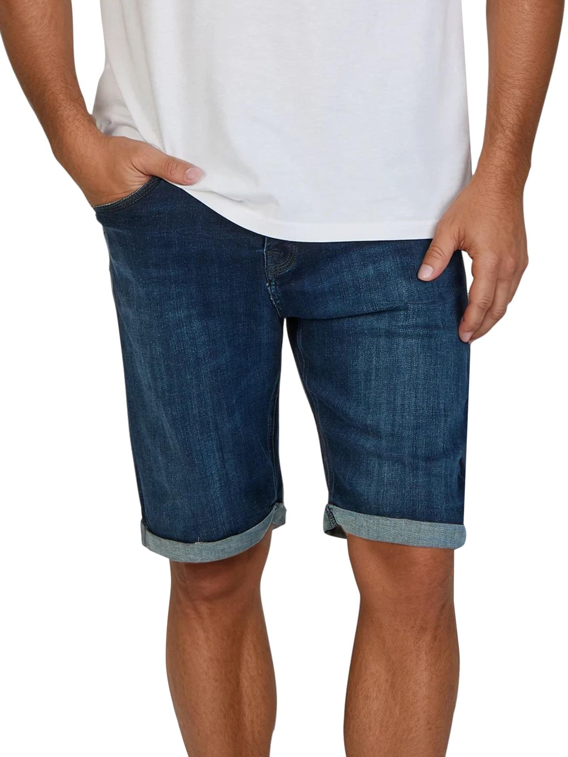 LTB Jeans Shorts Herren Stretch Kurz Slim Fit Corvin Kurze Hosen Bermuda Sommer Denim Einfarbig Blau Grau Schwarz S M L XL XXL 3XL 4XL 5XL