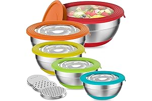 Stackable Mixing Bowls with Convenient Lids