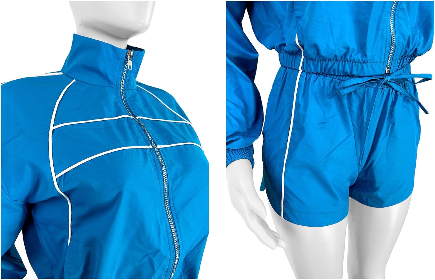 Geulis Women's 2 Piece Workout Sets Tracksuit 2025 Fall Long Sleeve Zip up Jackets High Waisted Gym Shorts Sets Lightweight - Image 5