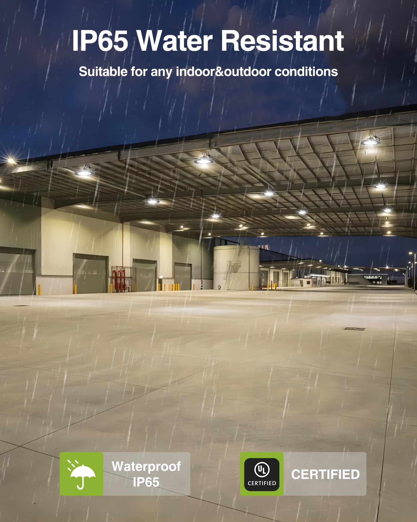 YXL 240W 6 Pack Super Bright UFO High Bay LED Shop Lights 36000LM 5000K 0-10V Dimmable US Plug — view 3