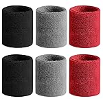 BEACE Sweatbands Sports Wristband for Men & Women - Moisture Wicking Athletic Cotton Terry Cloth Sweatband for Tennis, Basketball, Running, Gym, Working Out