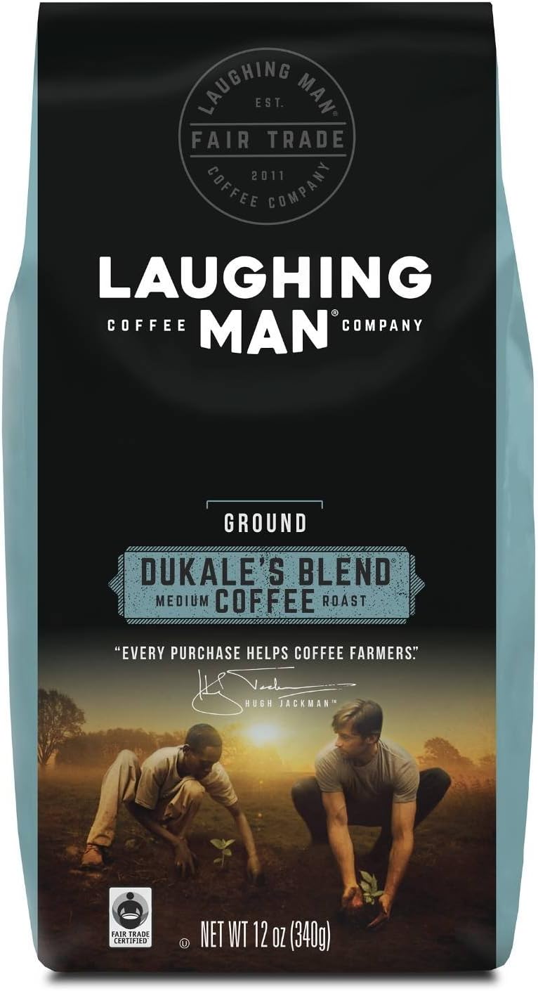 Laughing Man Dukale's Blend, Ground Coffee, Medium Roast, Bagged 12 oz