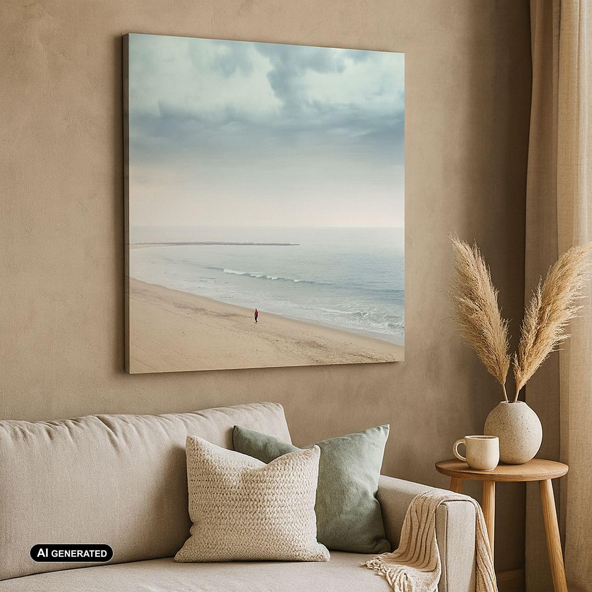 ARTTOR Cuadro Decorativo 70x70cm Moderno Cuadrado Paisajes Marino - 5931