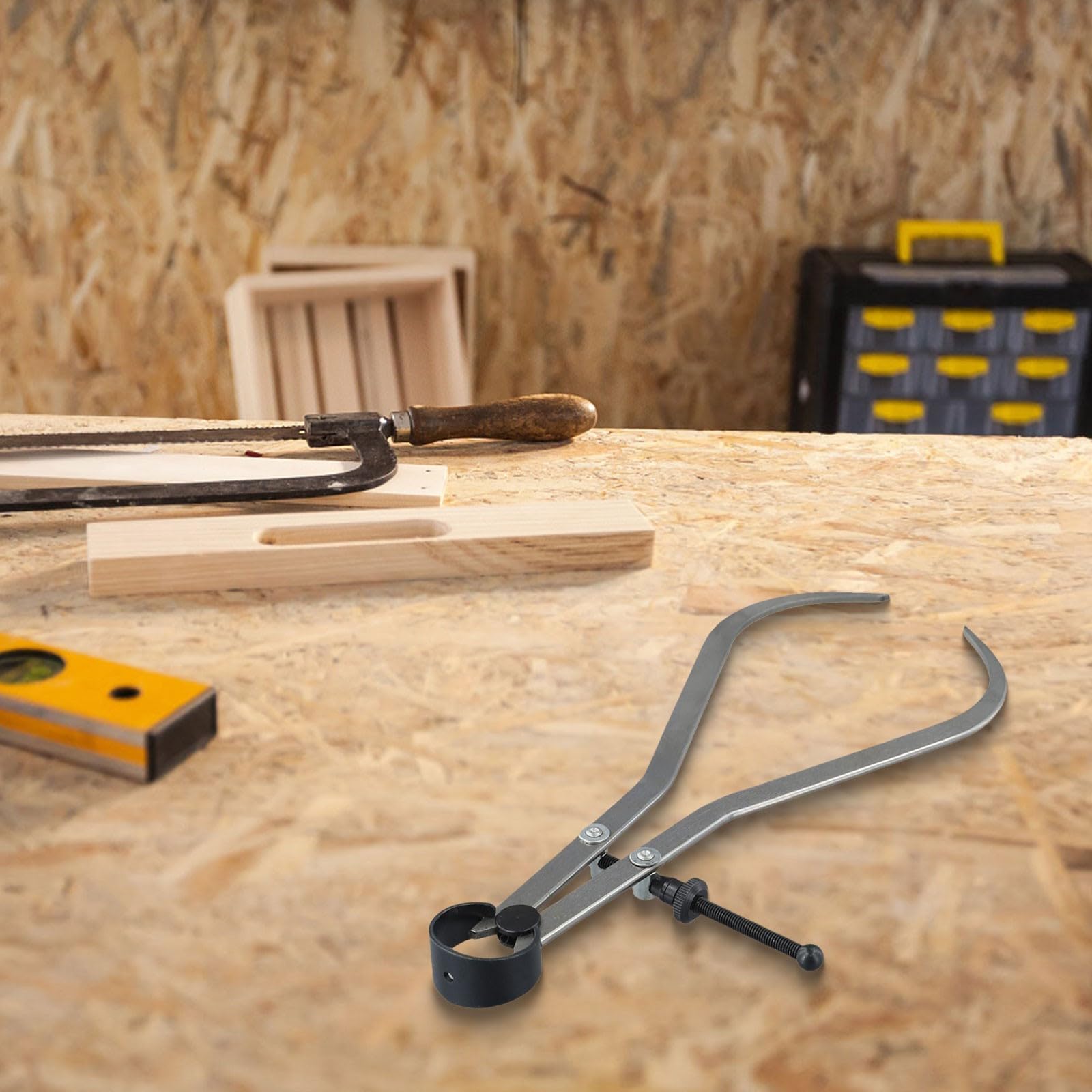 Tragbarer externer Messschieber für Drechseln, Karbonstahl, Messwerkzeug, präzises Messgerät, geeignet für Holzdrehmaschinen und Drehanwendungen (200 mm)