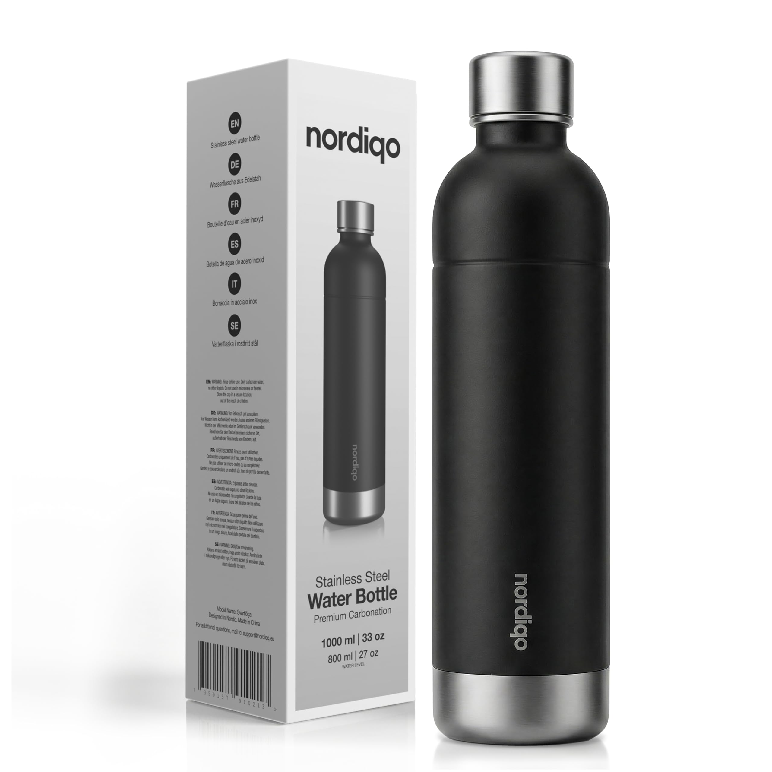 Amazon.co.jp: Nordiqo ステンレススチール炭酸ボトル 33オンス
