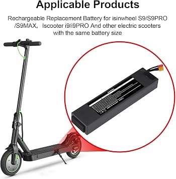 36V Electric Scooter Battery- 7500mAh High Capacity Battery Replacement for iScooter i9/i9 Pro or isinwheel S9/S9Pro/S9Max Scooters, Compatible with 5th Wheel V30 Pro Scooter