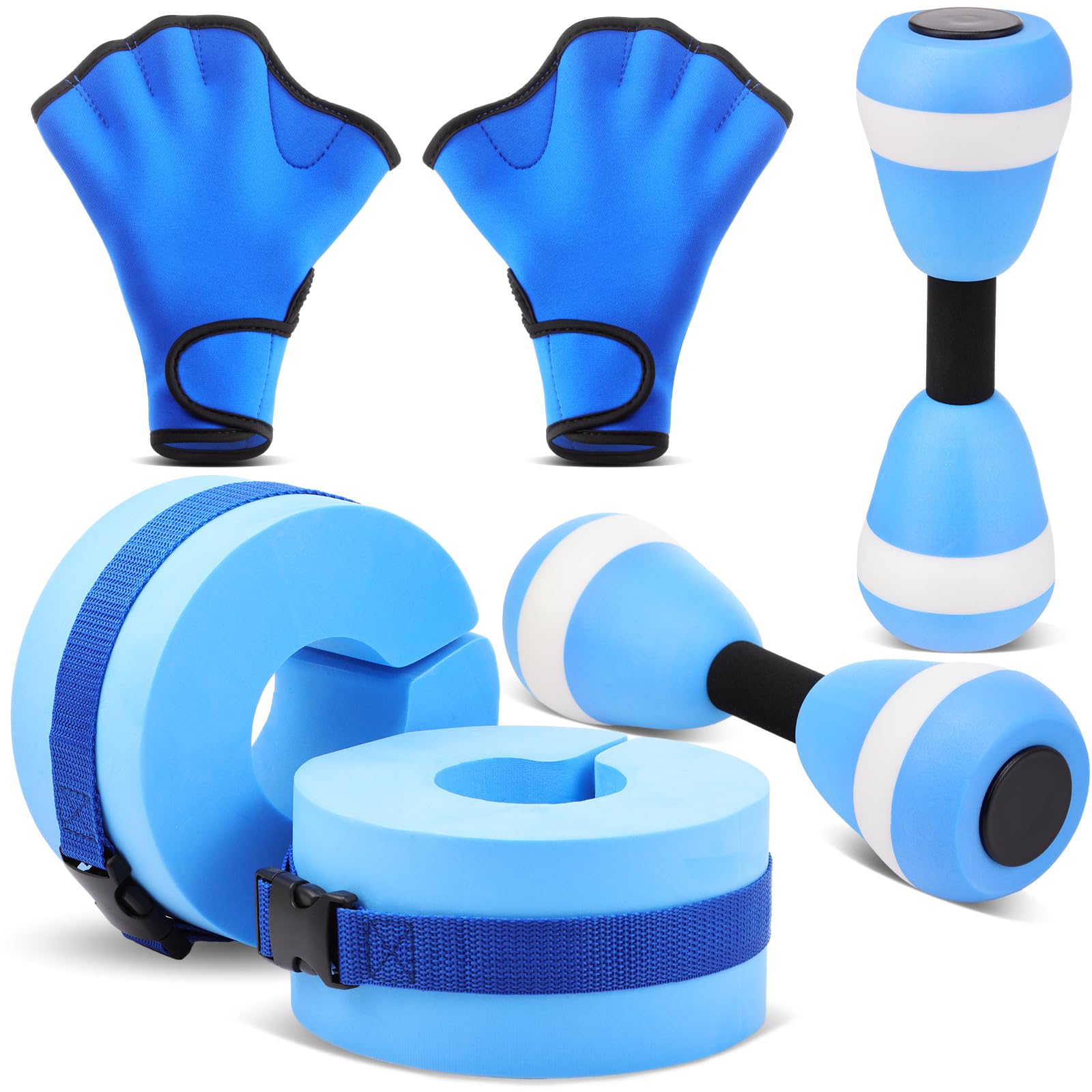 Hungdao 5 Pcs Water Aerobics Equipment Pool Exercise Foam Set