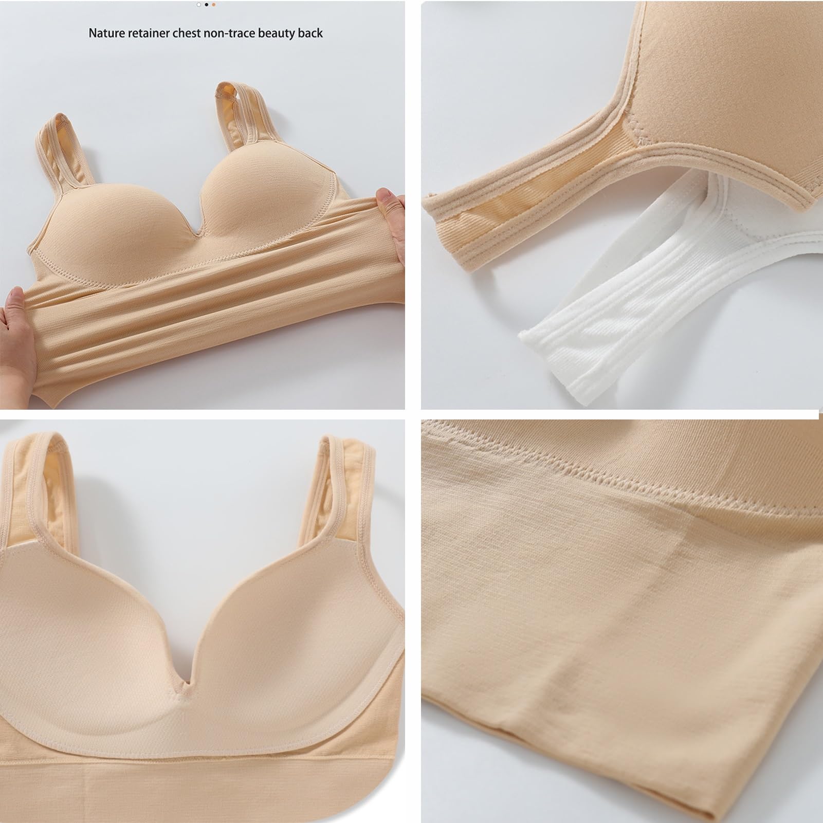 TTDGYYXW Plus rozmiar M-4XL Damski biustonosz sportowy o dużym wpływie, seksowny biustonosz push-up z kamizelką kompresyjną