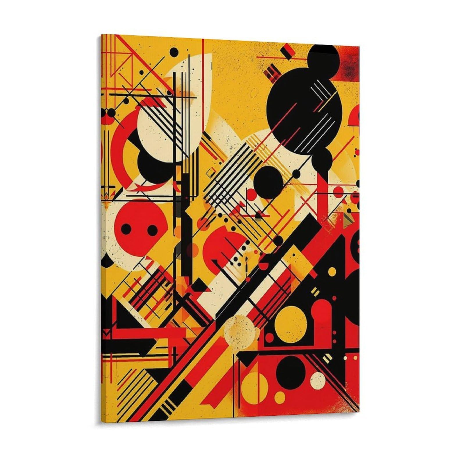 Patterns of Different Shapes Canvas Wall Art for Bedroom 18x24inch Canvas Prints Artwork for Walls Modern Picture Artwork Painting for Living Room Aesthetic Wall Paintings for Bathroom Kitche