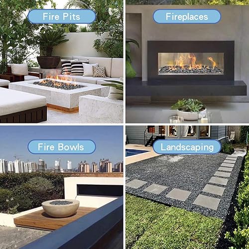 Miniatura 6 de Skyflame Rocas de lava natural de 10 libras para hogueras, mesas de fuego, chimeneas, decoración de paisajismo de jardín, uso en interiores y