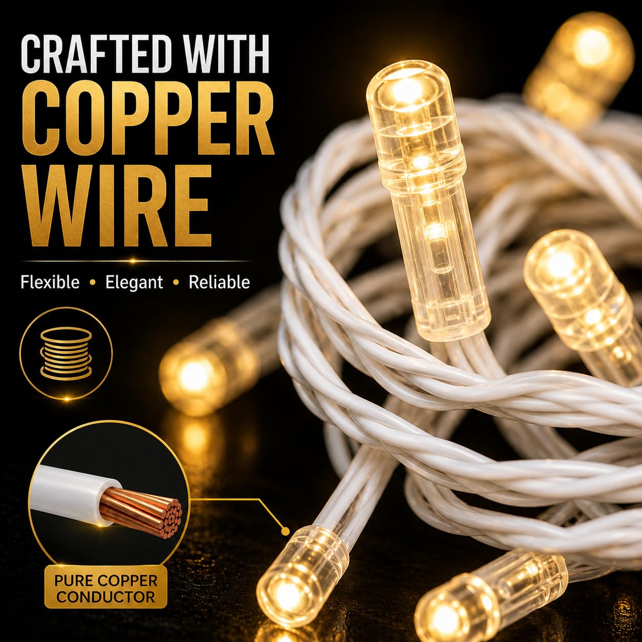 Gesto 45m LED String Lights - Warm White Fairy Lights -5