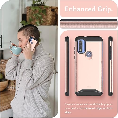 Miniatura 4 de TUDIA Merge - Funda diseñada para Motorola Moto G Pure (2021) XT2163DL, prueba de caídas de grado militar, doble capa a prueba de golpes,