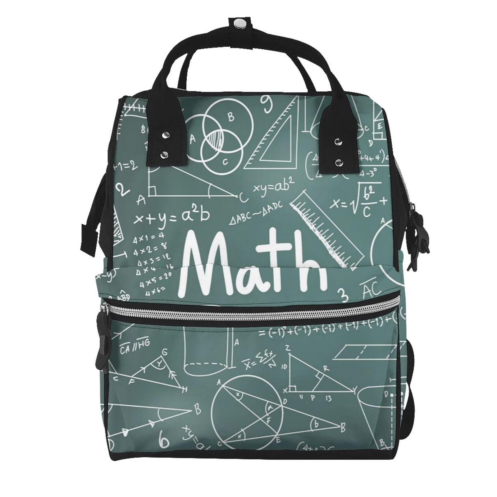 Zaino della mummia dei biscotti del chip, borsa del pannolino, zaino multifunzionale di viaggio di modo per la donna, Parola lezione di matematica, Etichettalia unica