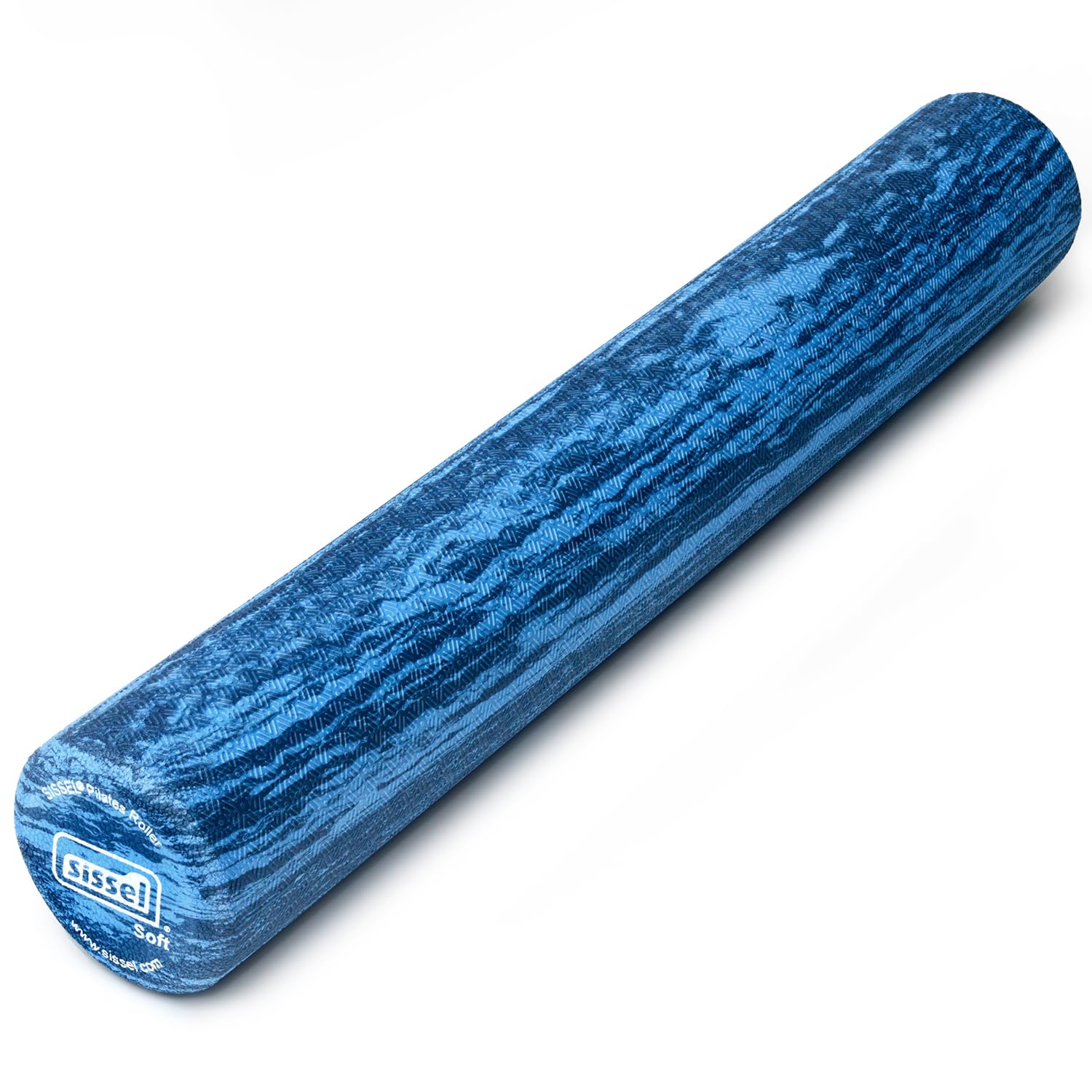 SISSEL Pilates Roller Pro Soft, Balance Core Stabilitätstraining, Ø 15cm, 90cm lang, Blau (Blue)