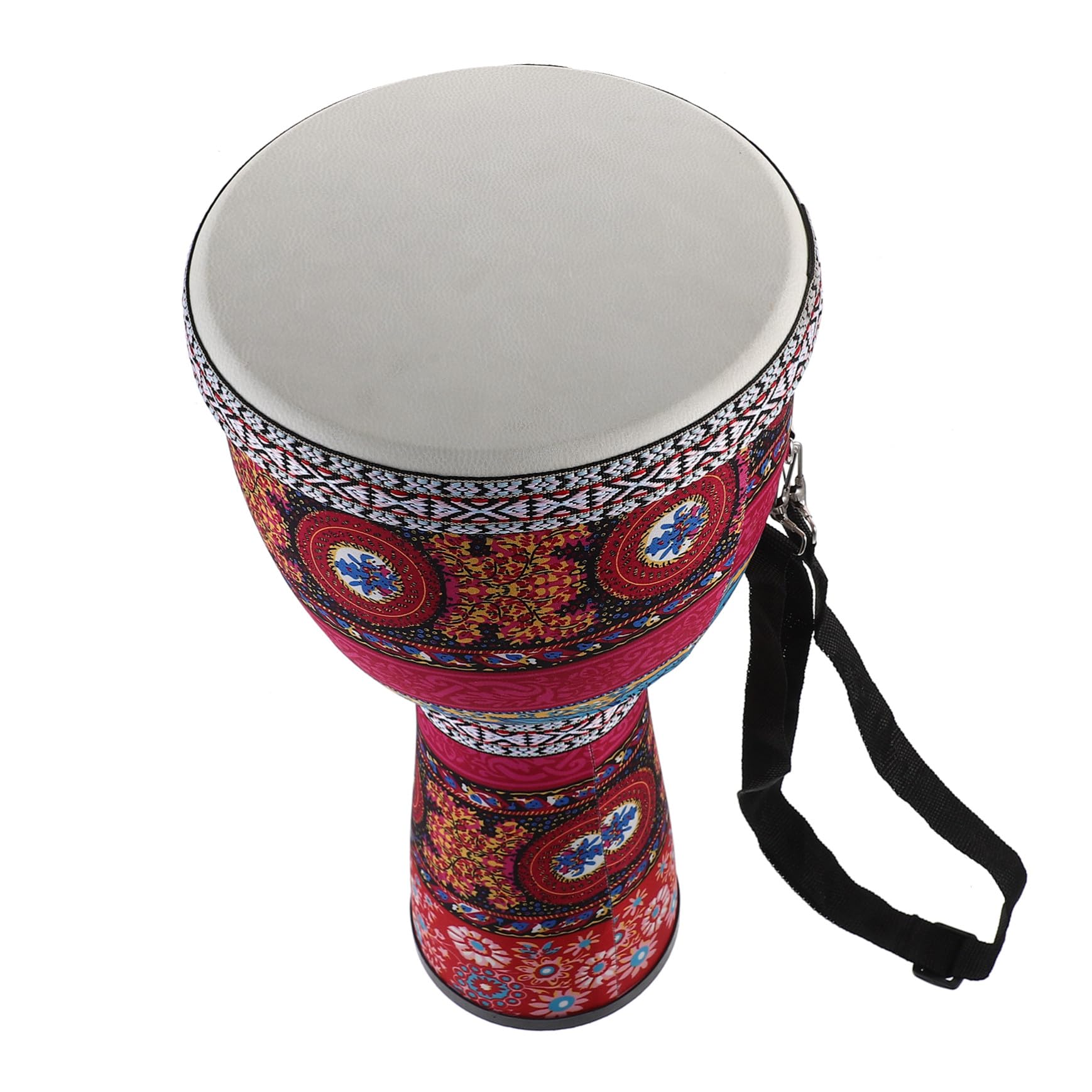 SUPVOX Instrumento de Percusión Africano Infantil de 8,5 Pulgadas Piel de Cabra Roja, Instrumento Musical Colorido para Niños Principiantes, Ligero y Portátil, Juguete Varios Estilos