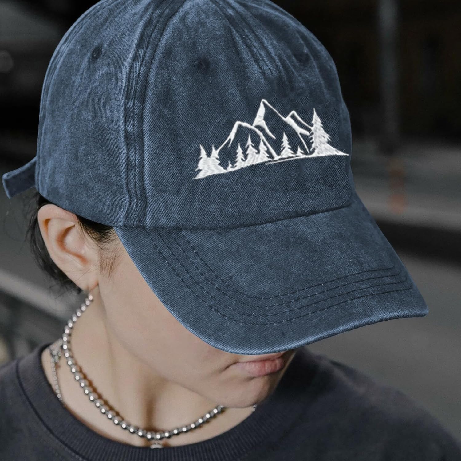 Tomalillin Mountain Trees Hat for Men Women - Image 6