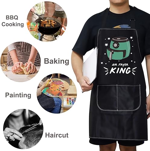 Miniatura 7 de BWWKTOP Delantal de horno para freidora de aire, freidora de aire, regalos para amantes, freidora de aire, regalos para maestro chef, freidora de