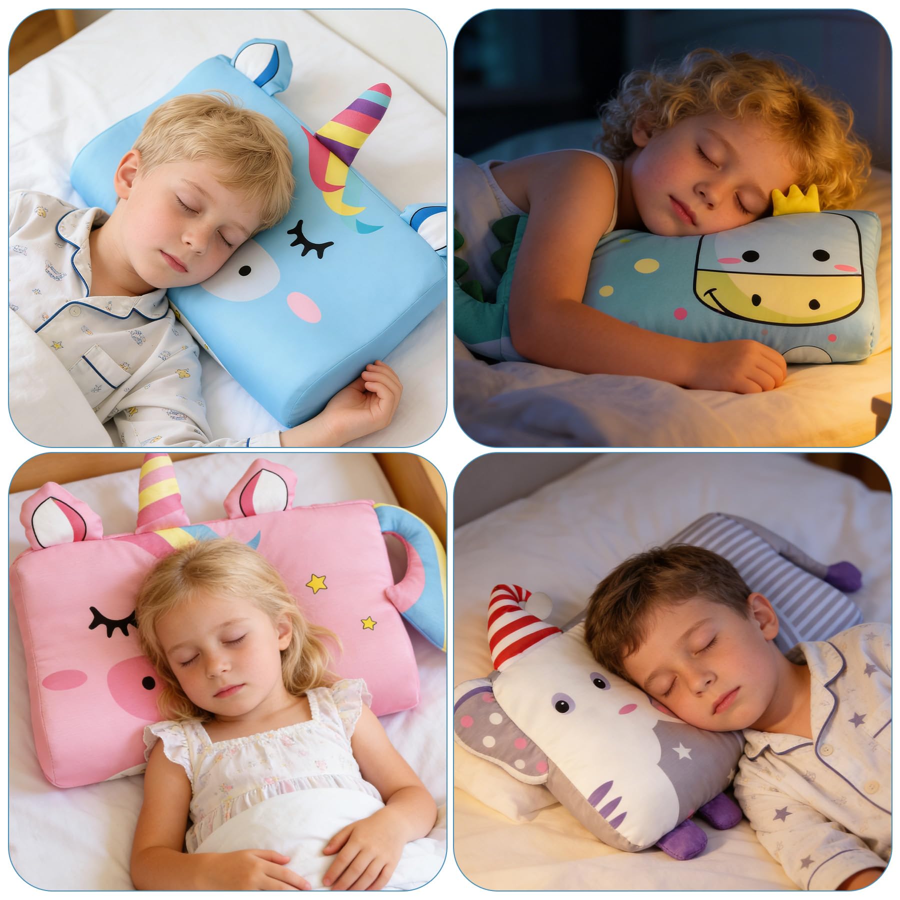 TZEKING Almohada Infantil Ergonómica – Almohada para Niños con Funda Lavable, Espuma Viscoelástica Transpirable e Hipoalergénica, Cojín para Bebes y Niños de 2 a 10 Años – 45x27x6cm — view 7