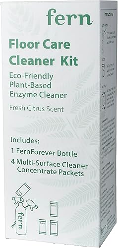 Miniatura 2 de Fern MK27117 Kit de limpiador de suelos multisuperficie, solución completa para el cuidado del suelo con botella de spray Forever de 24 onzas y 4