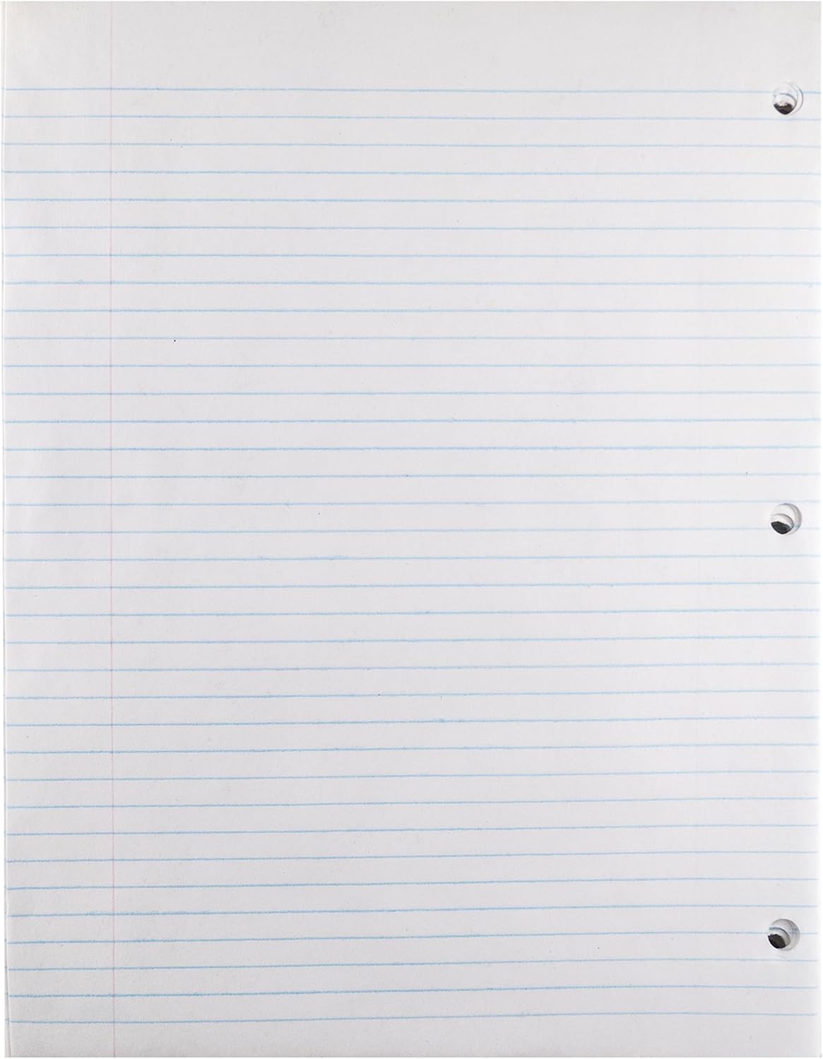 Hilroy Ruled Refill Paper, 3-Hole Punched, 8-3/8" x 10-7/8", 150 Sheets, White (77193) - Image 3