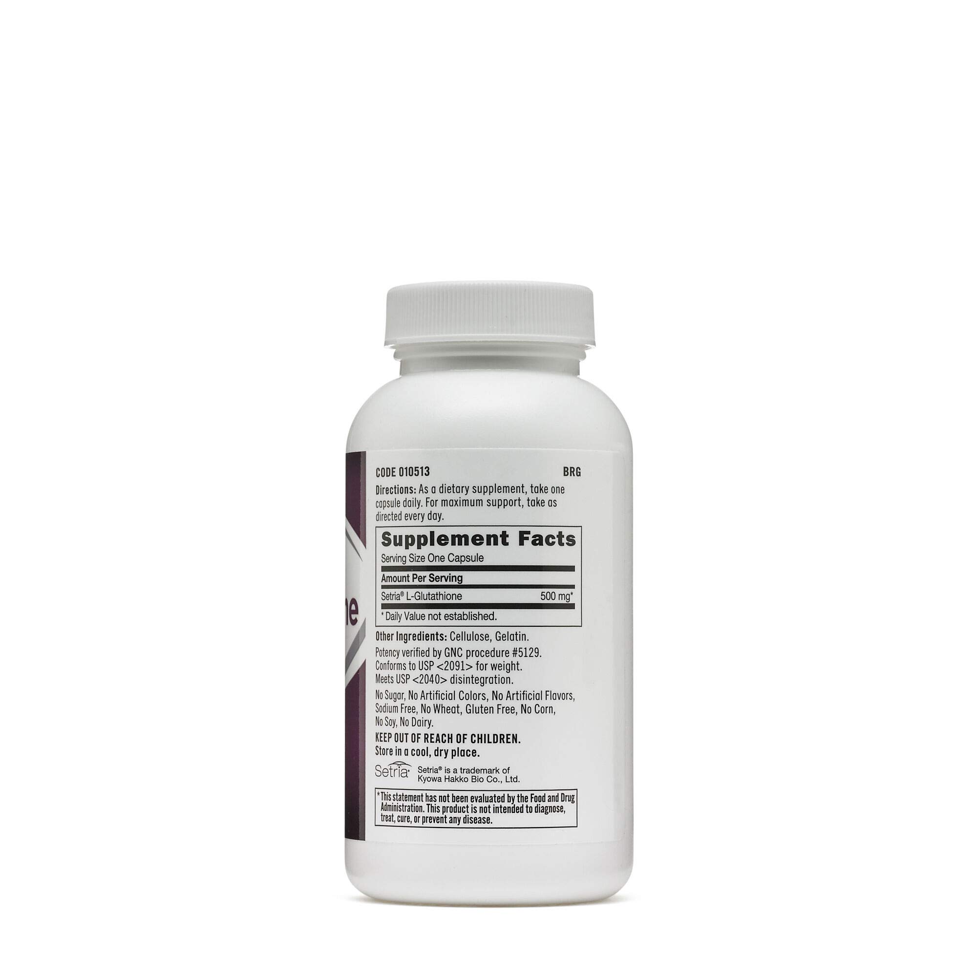 Gnc Glutathione 500mg Twin Pack 60 Capsules Per Bottle Potent