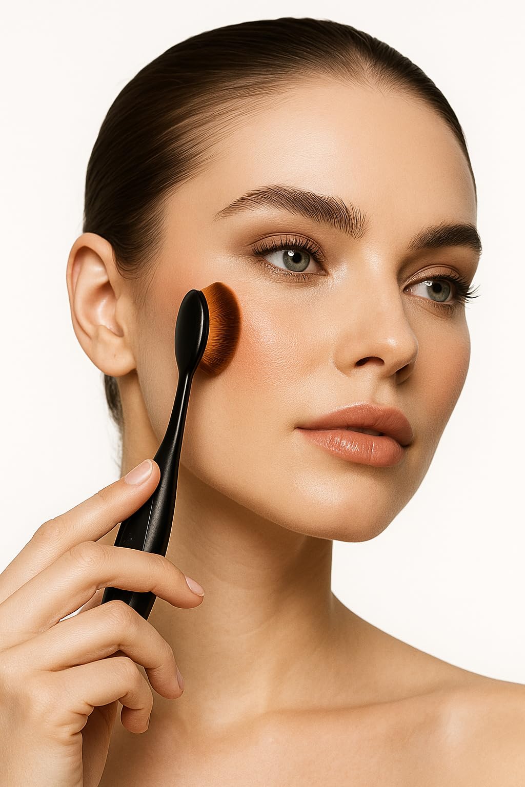 Sedell Paris LuxeBlend Tooth Type Oval Blending Makeup Brush Ultra-Soft, Densely Packed Bristles for Seamless Application of Liquid, Cream & Powder Products-image-47