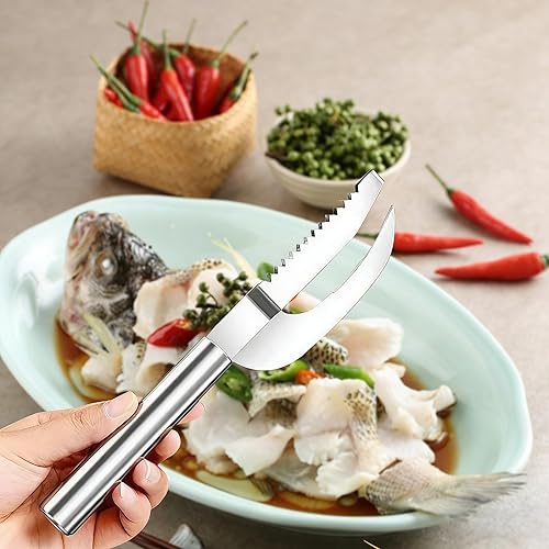 Miniatura 6 de Herramienta de raspado de escamas de pescado, cuchillo multifunción de acero inoxidable para escamas de pescado, kit de limpieza de pescado, 1