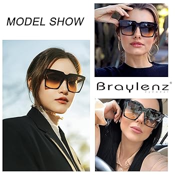 Amazon.com: Braylenz Oversized Square Sunglasses for Women