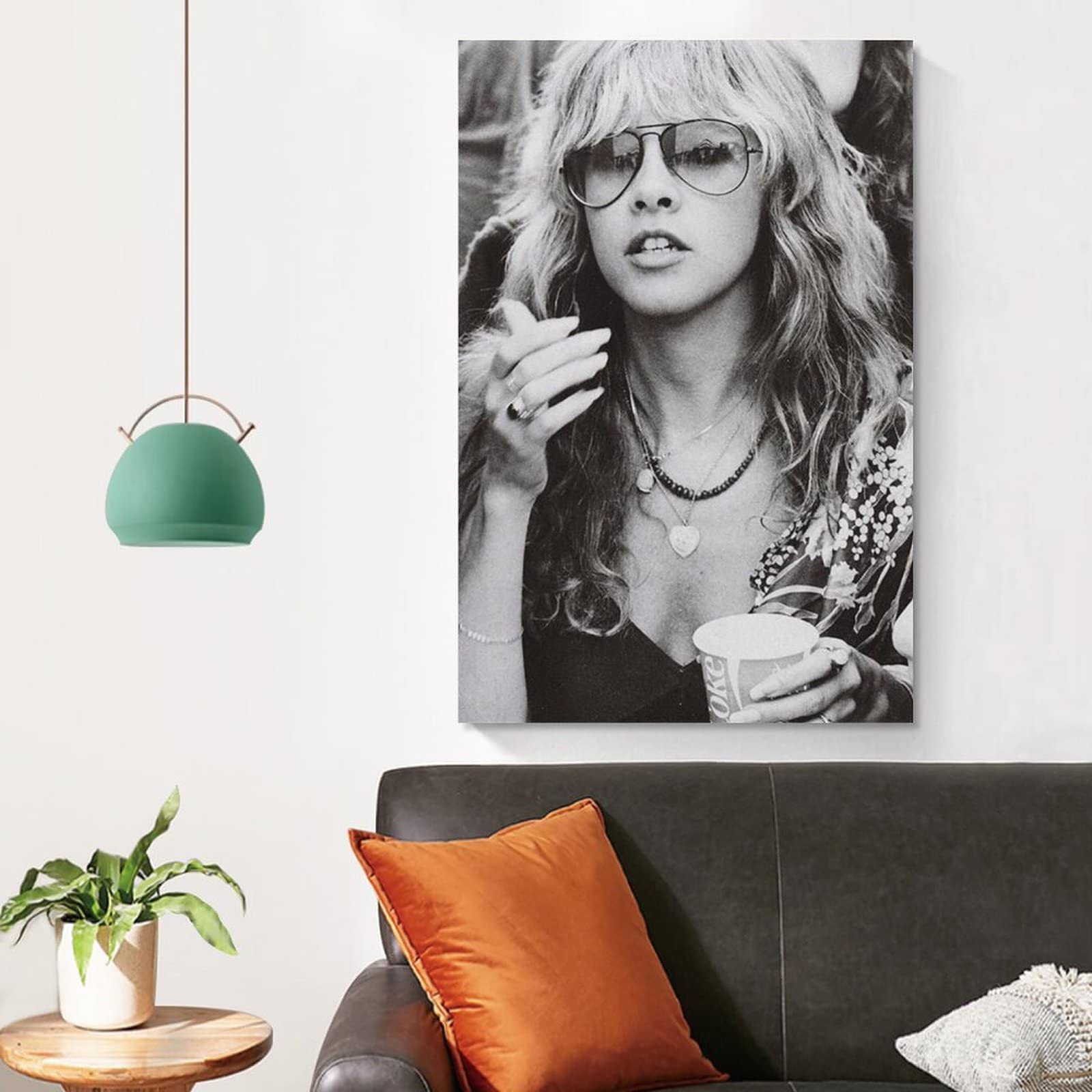 Decoratief Schilderij Met Zwarte Lijst, Blauwe Auto Aan Zee 30 X 20 Cm Perfect Voor In De Woon Of Slaapkamer
