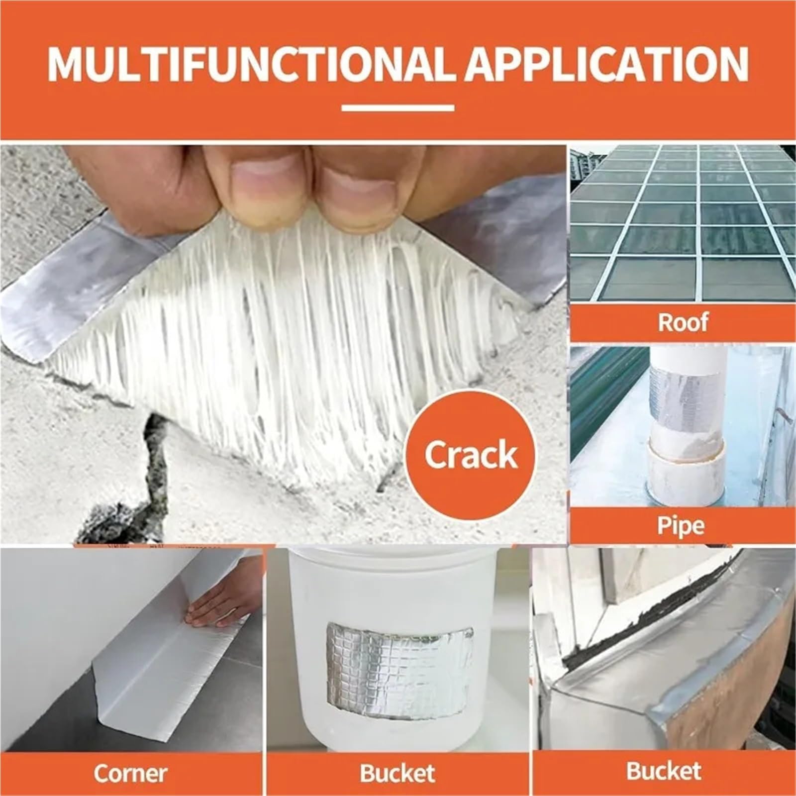 Cinta De Butilo De Papel De Aluminio Resistente Al Agua 5 Cm * 5 M