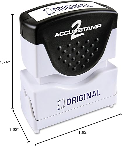 Miniatura 3 de 2 035572 Sello de obturador preentintado original, azul, 1-5/8 x 1/2