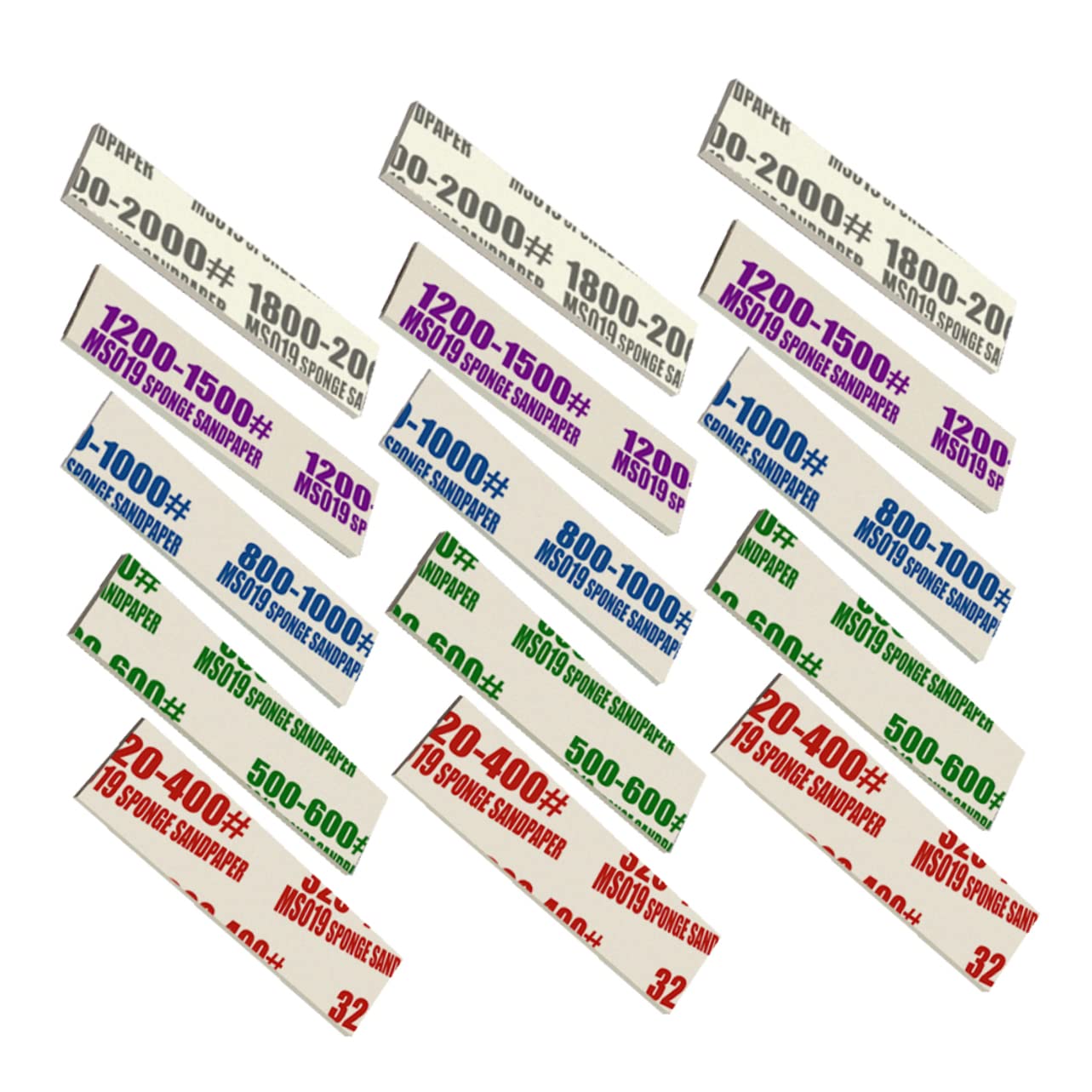 SOLUSTRE 50 Pièces Éponge à Poncer pour Modélisme Tampons Ponçants en Éponge Papier de Verre pour Plastique Polissage de Détails en Métal pour Création DIY