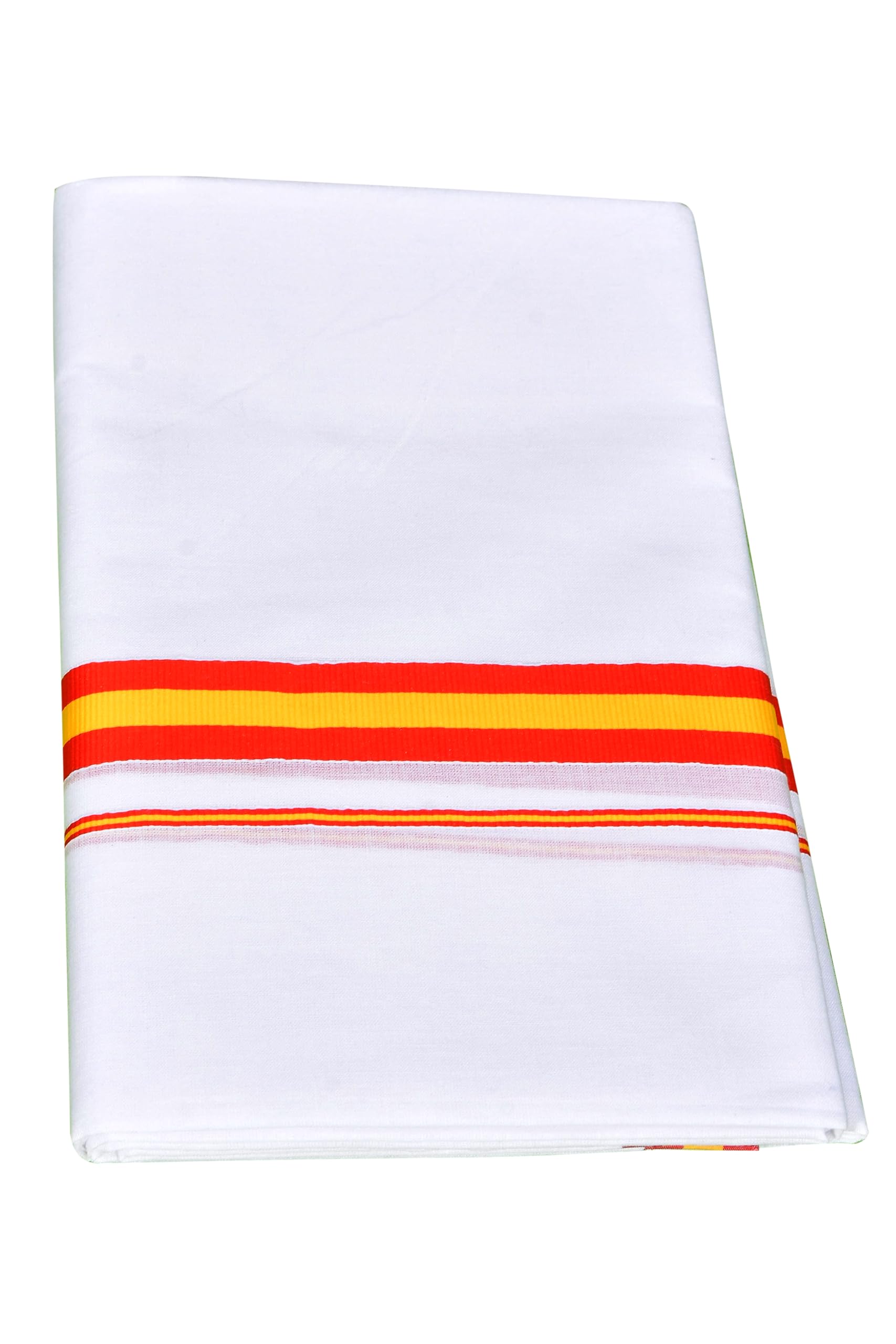 adhinya TVK Party Dhoti for Men | Mixed Cotton Traditional Veshti | White South Indian | Tamil Nadu Style | TVK Political Party Mens 2.0M-picture-26