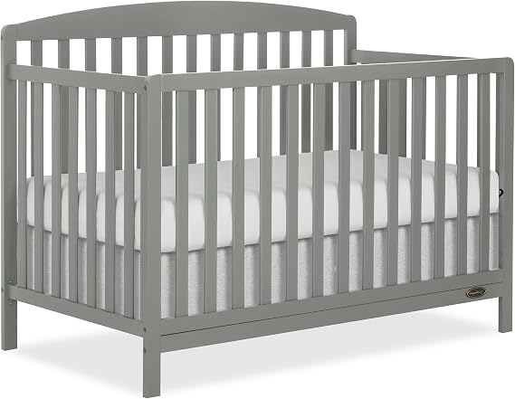 Dream On Me Odelle 5-in-1 Convertible Full-Size Baby Crib in Sea Grass, GreenGuard Gold & BSA Converts to Toddler, Day & Full-Size Bed, Sustainable Pinewood, 3 Mattress Heights