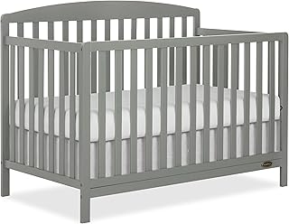 Dream On Me Odelle 5-in-1 Convertible Full-Size Baby Crib in Sea Grass, GreenGuard Gold & JPMA Converts to Toddler, Day & Full-Size Bed, Sustainable Pinewood, 3 Mattress Heights