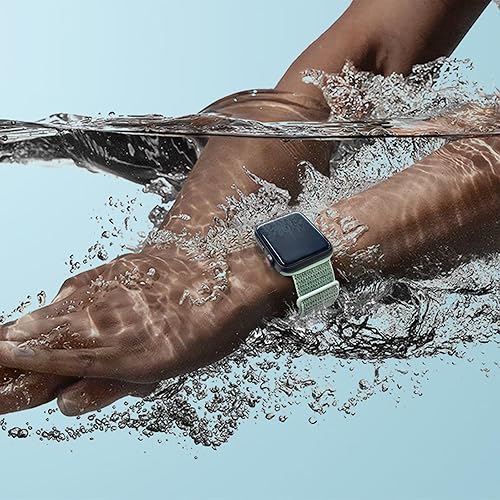 Vista 14 de 4 Pack Nylon Sport Band Compatible with Apple Watch Band 42mm 44mm 45mm 49mm Women Men, Adjustable Stretchy Solo Loop Strap for iWatch Series