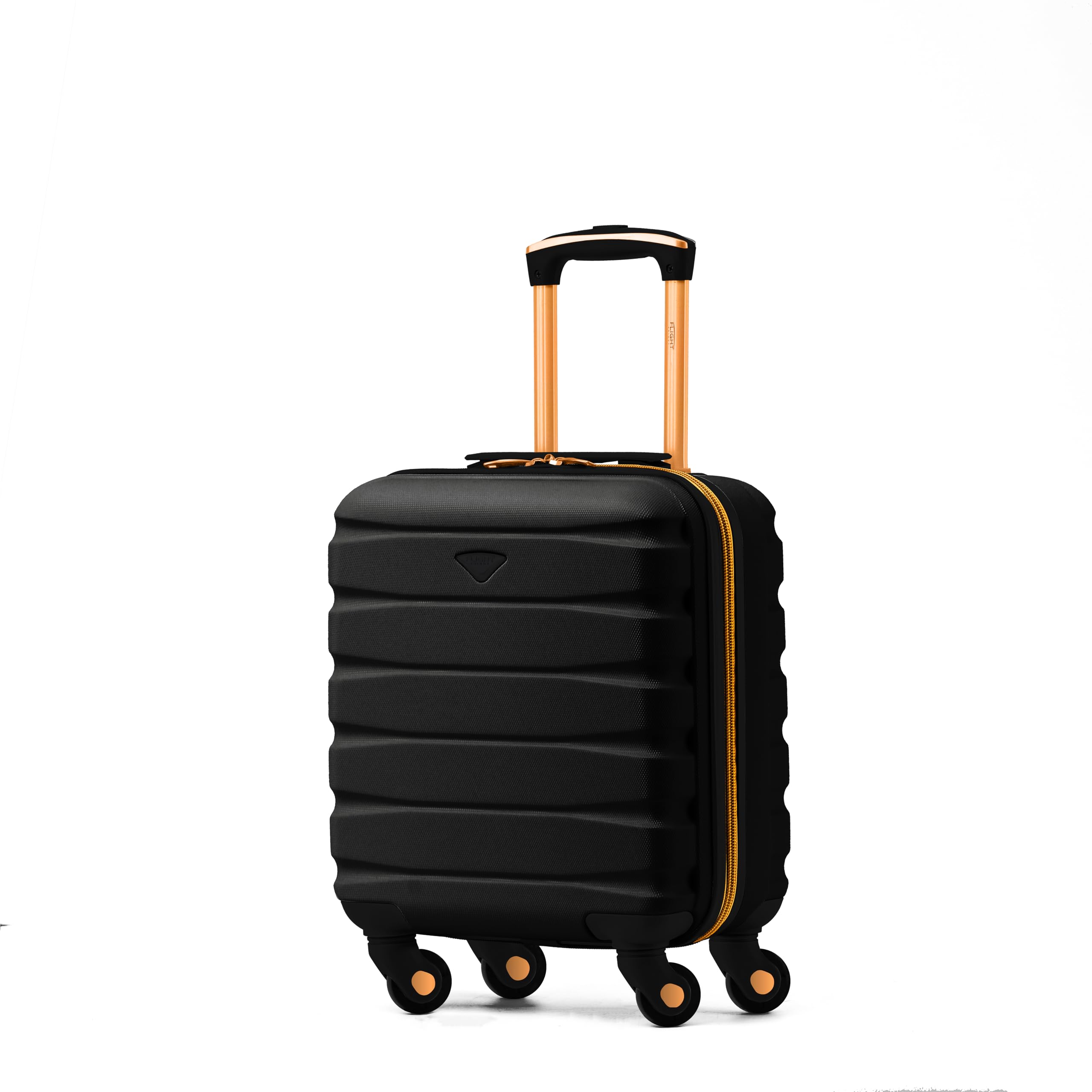 Flight Knight Lightweight 4 Wheel ABS Hard Case Small Suitcase Approved for Over 100 Airlines Including easyJet, British Airways, Ryanair, Jet2, Emirates & Many More - Carry On 45x36x20cm