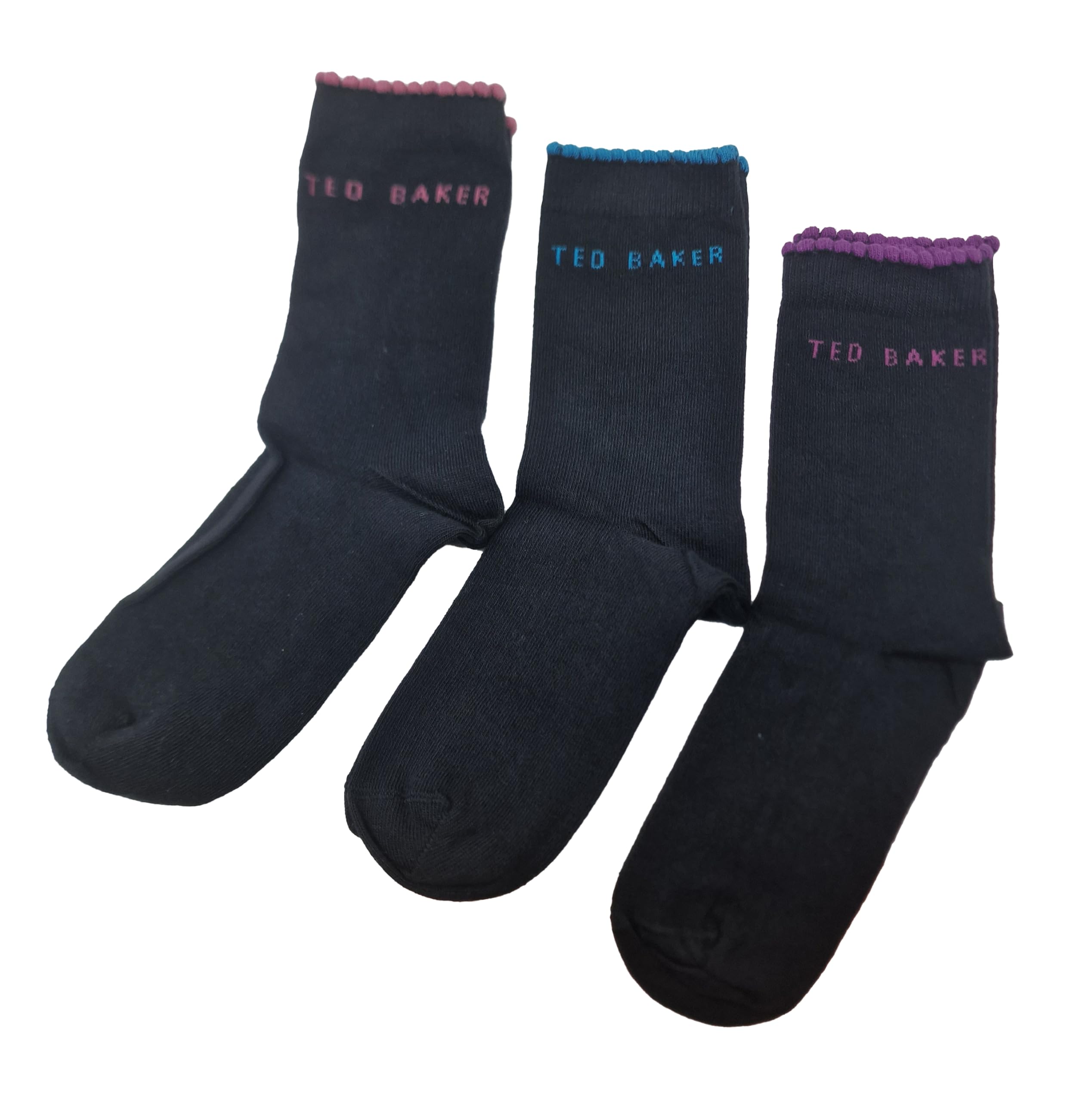 Ted BakerMaxone Assorted Three Pack of Ankle Socks UK 4-8 EUR 37-42 Ladies