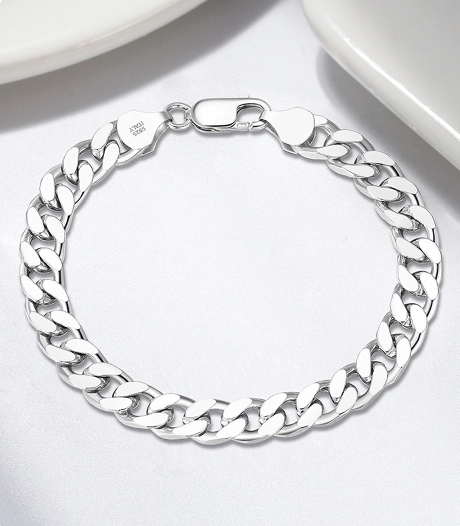 Epinki Pulsera Mujer Hombre Plata de Ley 925, Cadena Joyería Fiesta