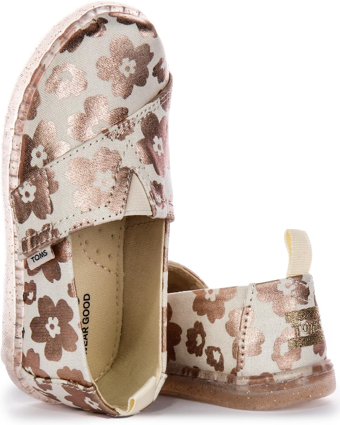 Toms Girl's Classic AlpargataLoafer Flat, Natural Foil Ojai Floral Print, 6 UK Child