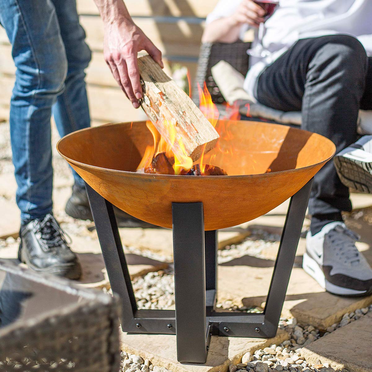 Esschert Design Griglia per barbecue per ciotole in metallo XL, 82.5x42x2.29 cm, FF258
