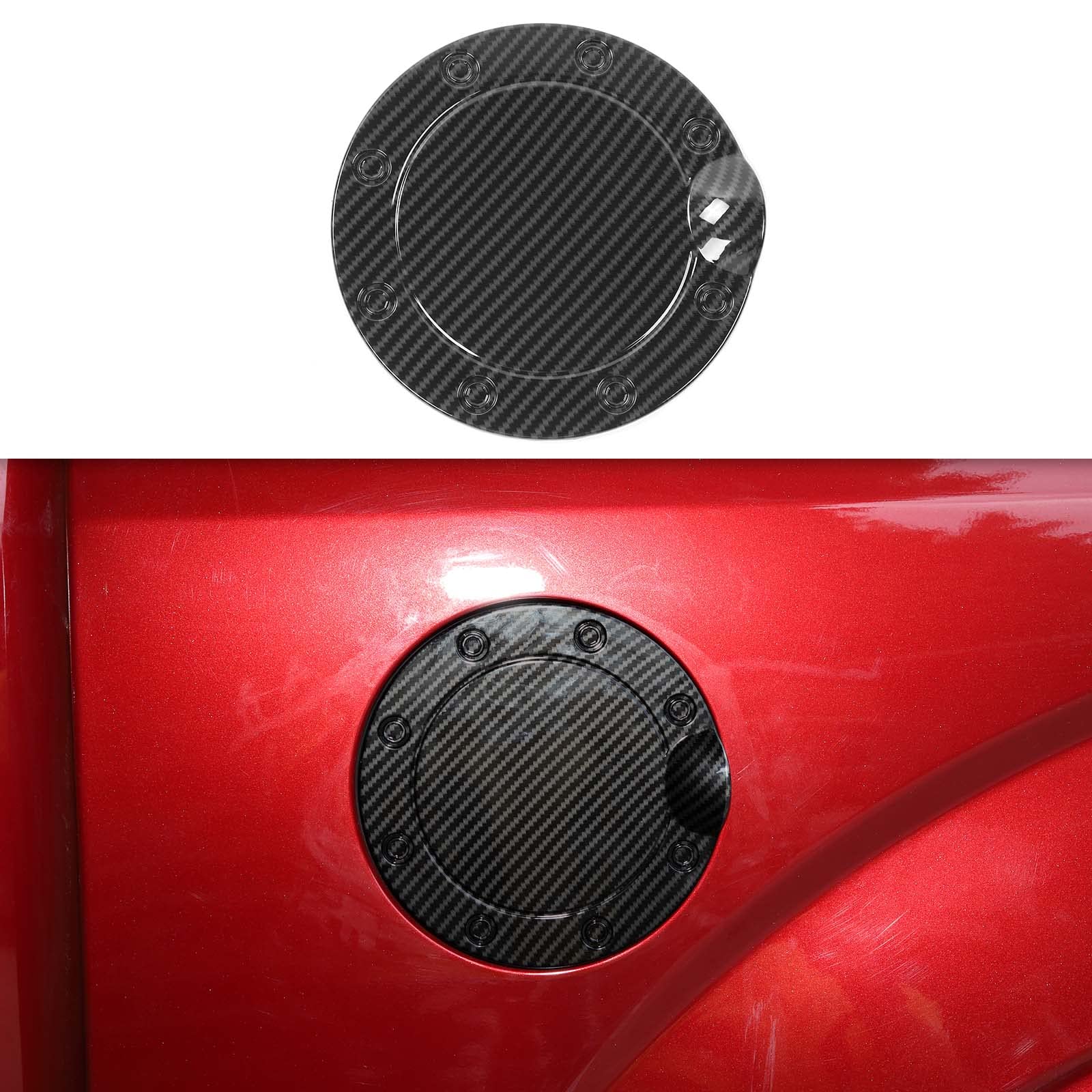 CheroCar for F150 Gas Cap Cover Fuel Filler Door Cap Gas Tank Cap Cover for Ford F150 2015-2020 (Carbon Fiber)…