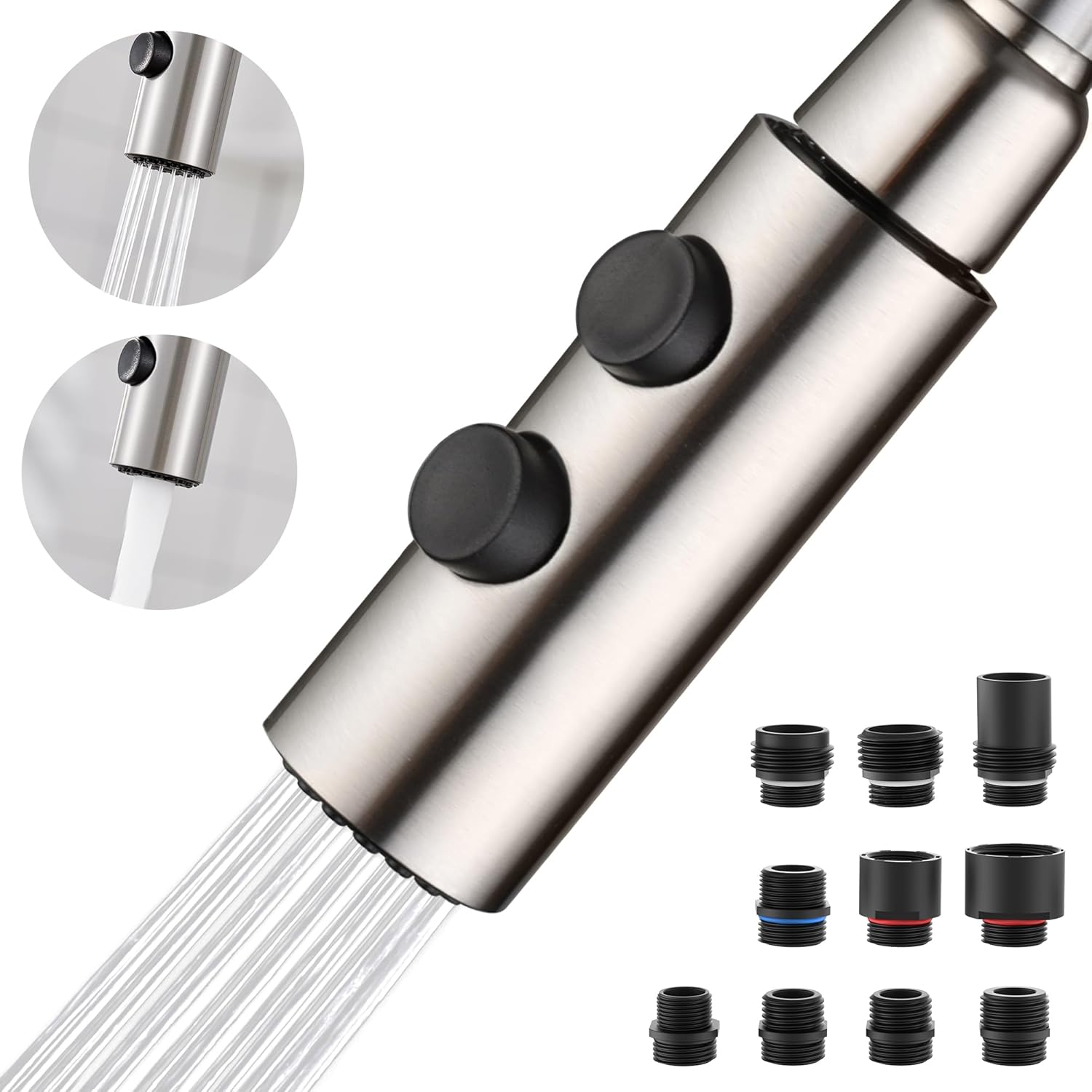 TIORIY Kitchen Faucet Head Replacement Metal Pull Down